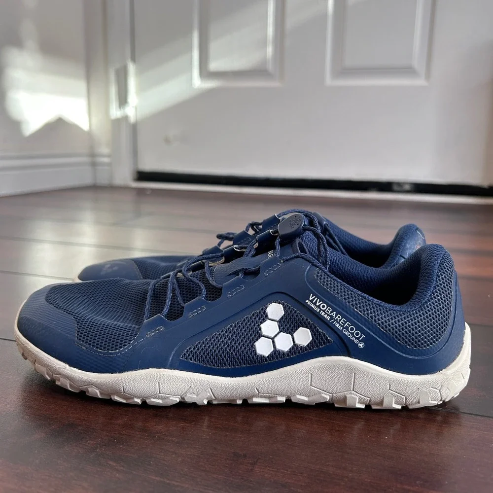 Vivobarefoot Primus Trail FG Sneakers Womens 38 Navy Blue Barefoot Shoes
